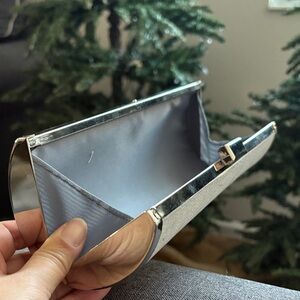Silver Metallic Clutch